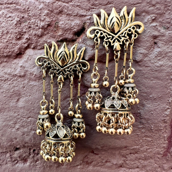 Lotus Hanging Earrings