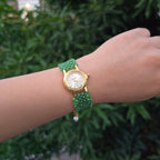Green Beaded Watch