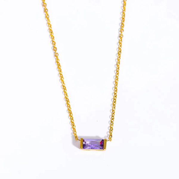 Gold Plated Mini Stone Necklace