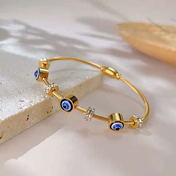 18K Gold Plated evil eye bracelet