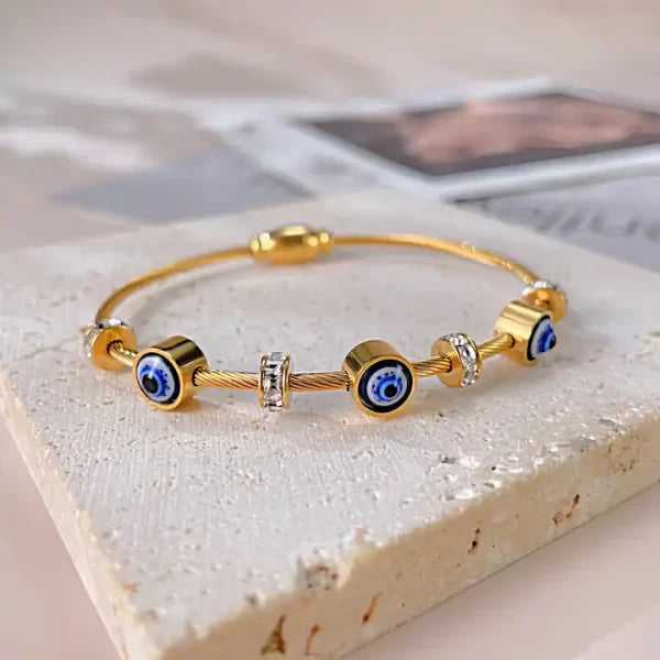 18K Gold Plated evil eye bracelet