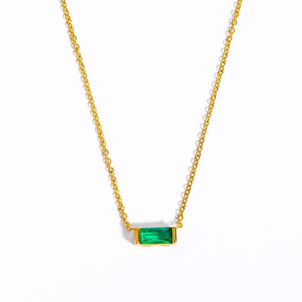 Gold Plated Mini Stone Necklace