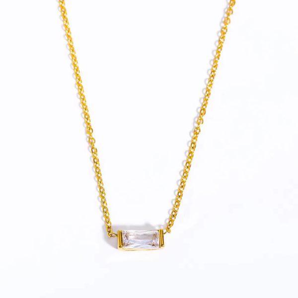 Gold Plated Mini Stone Necklace