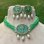 Gulbahar Choker Set - Green