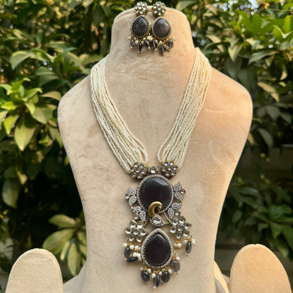 Mayur Rani Necklace Set - Purple