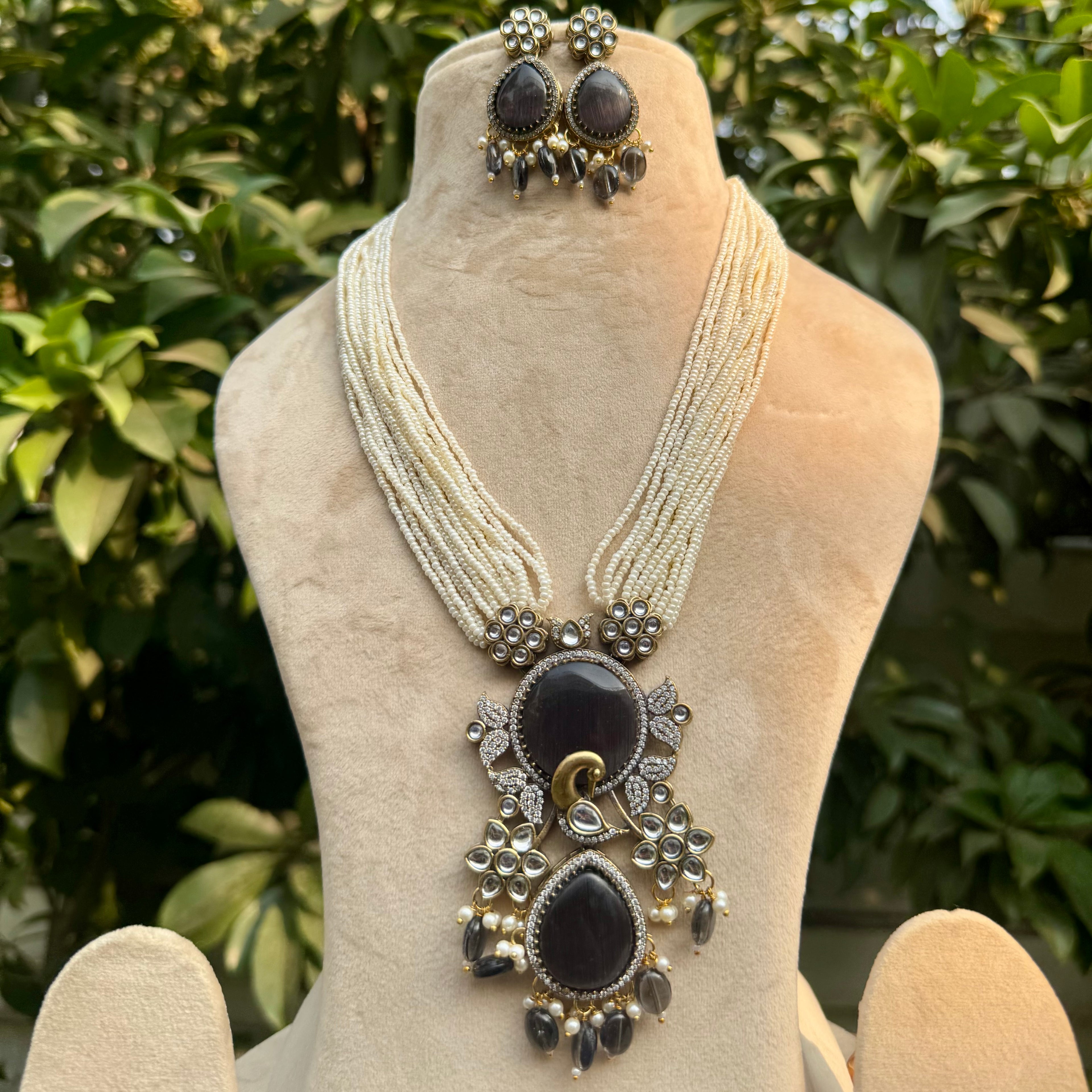 Mayur Rani Necklace Set - Purple