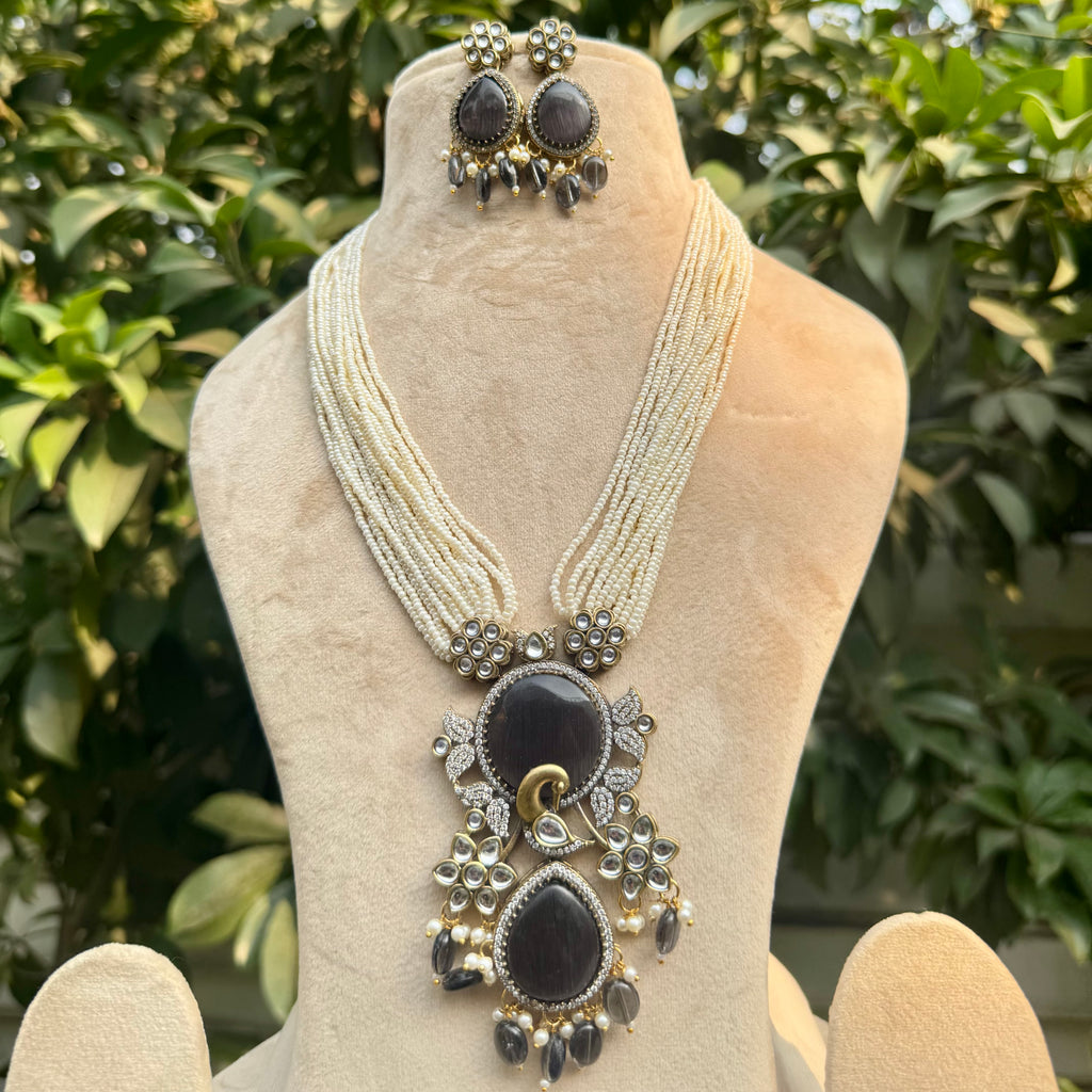 Mayur Rani Necklace Set - Purple