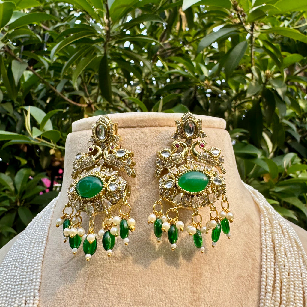 Mor Leela Necklace Set - Green