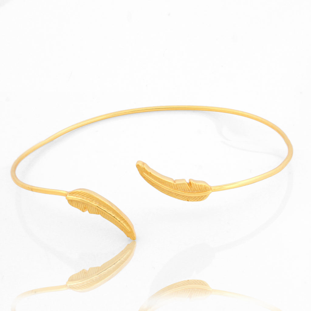Statement leaf bracelet