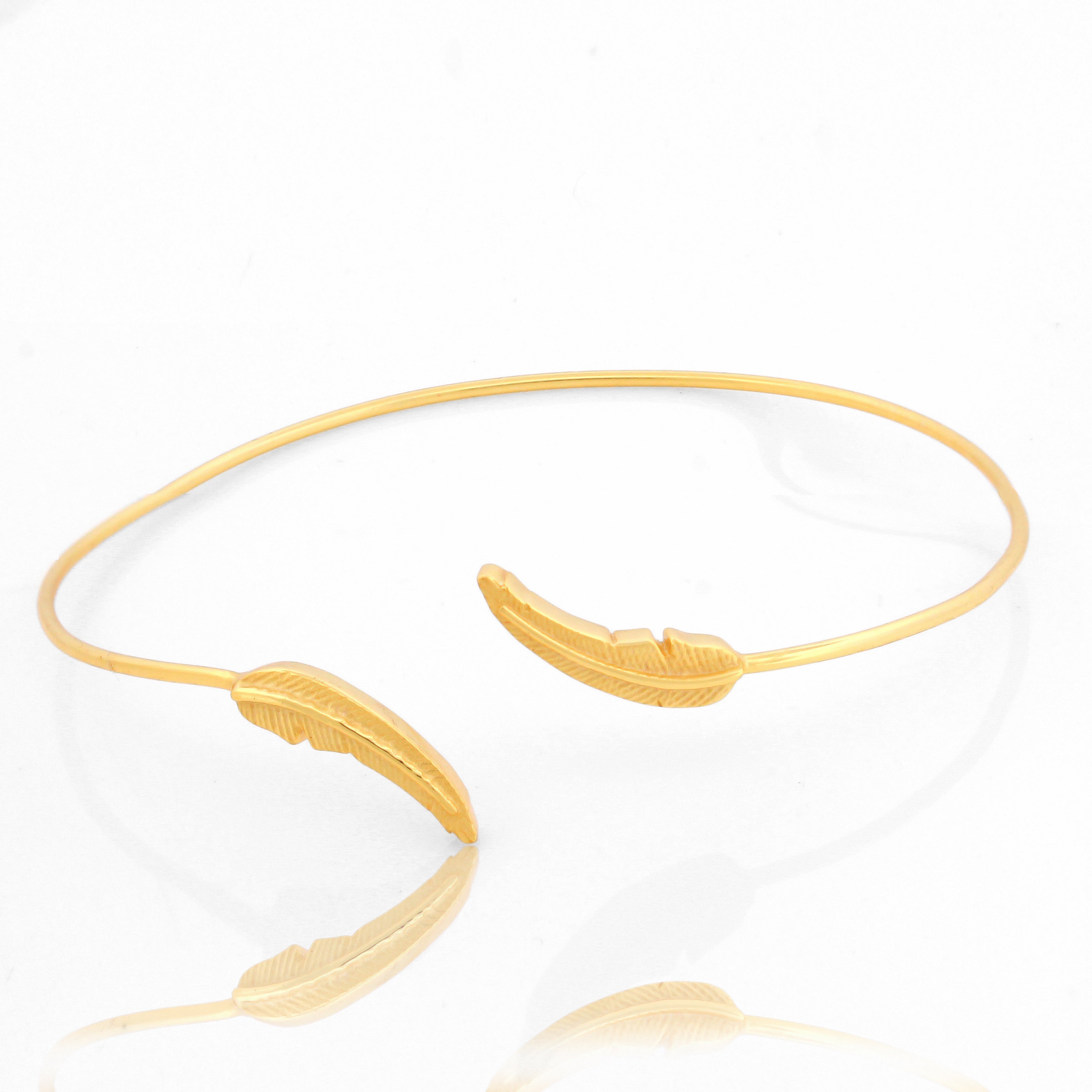 Statement leaf bracelet