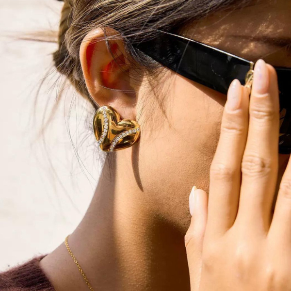 Bold Heart Studs
