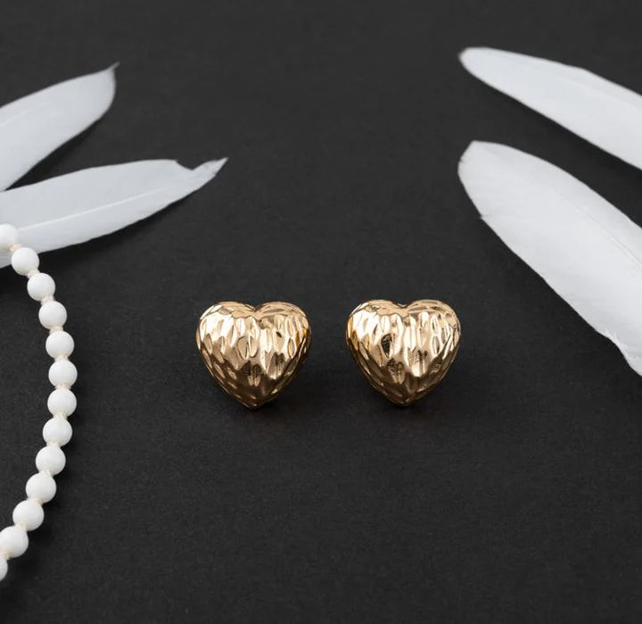 Mini Heart Gold Studs