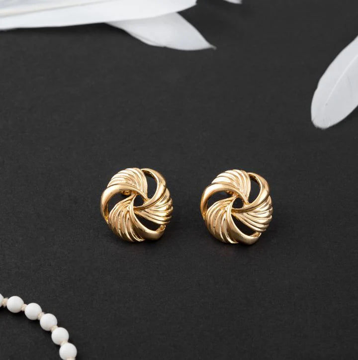 Circular Gold Studs