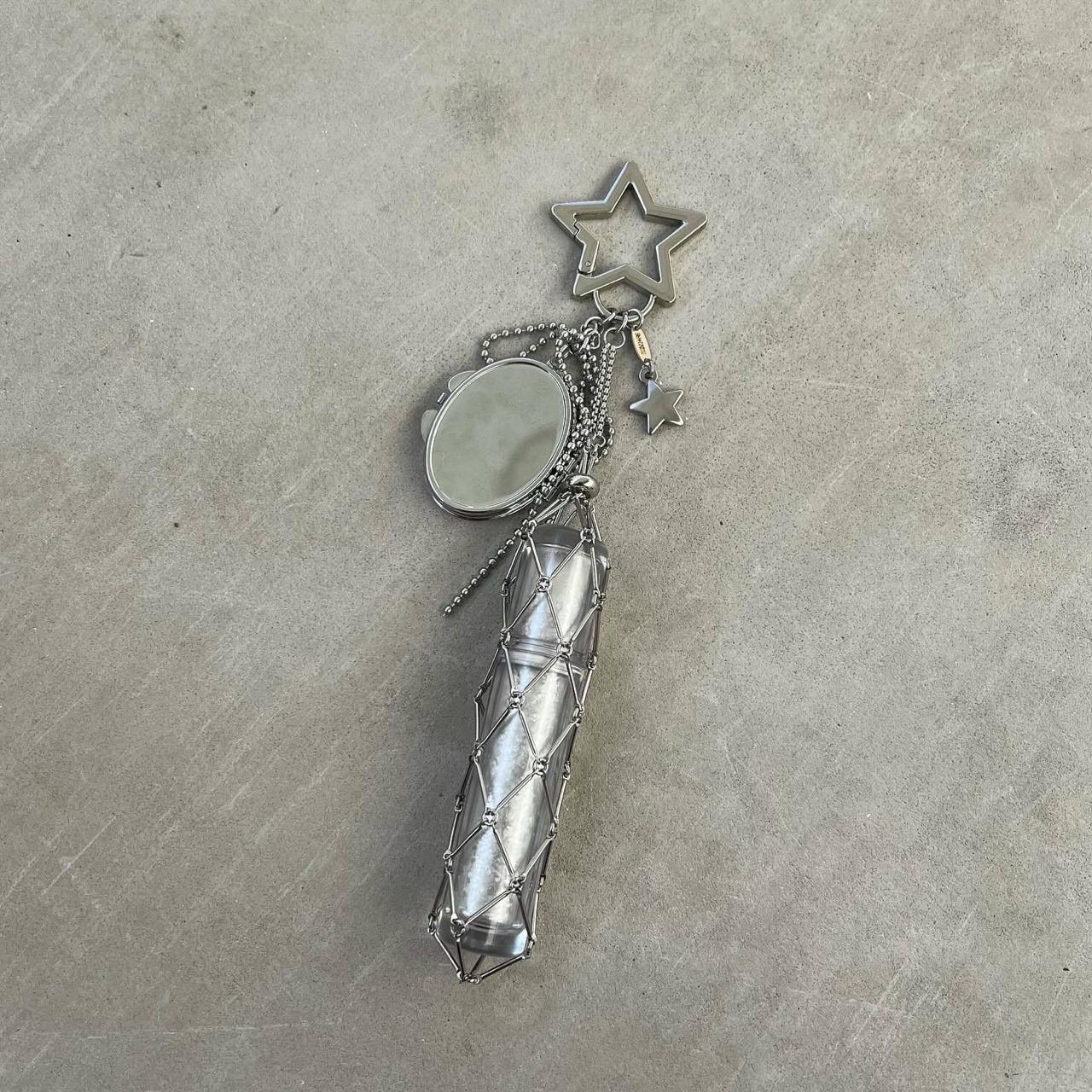 Lip Gloss Bag Charm - Silver