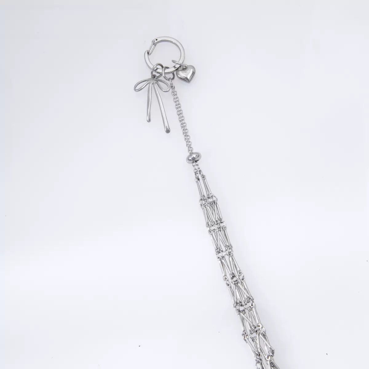 Lip Gloss Bag Charm - Silver