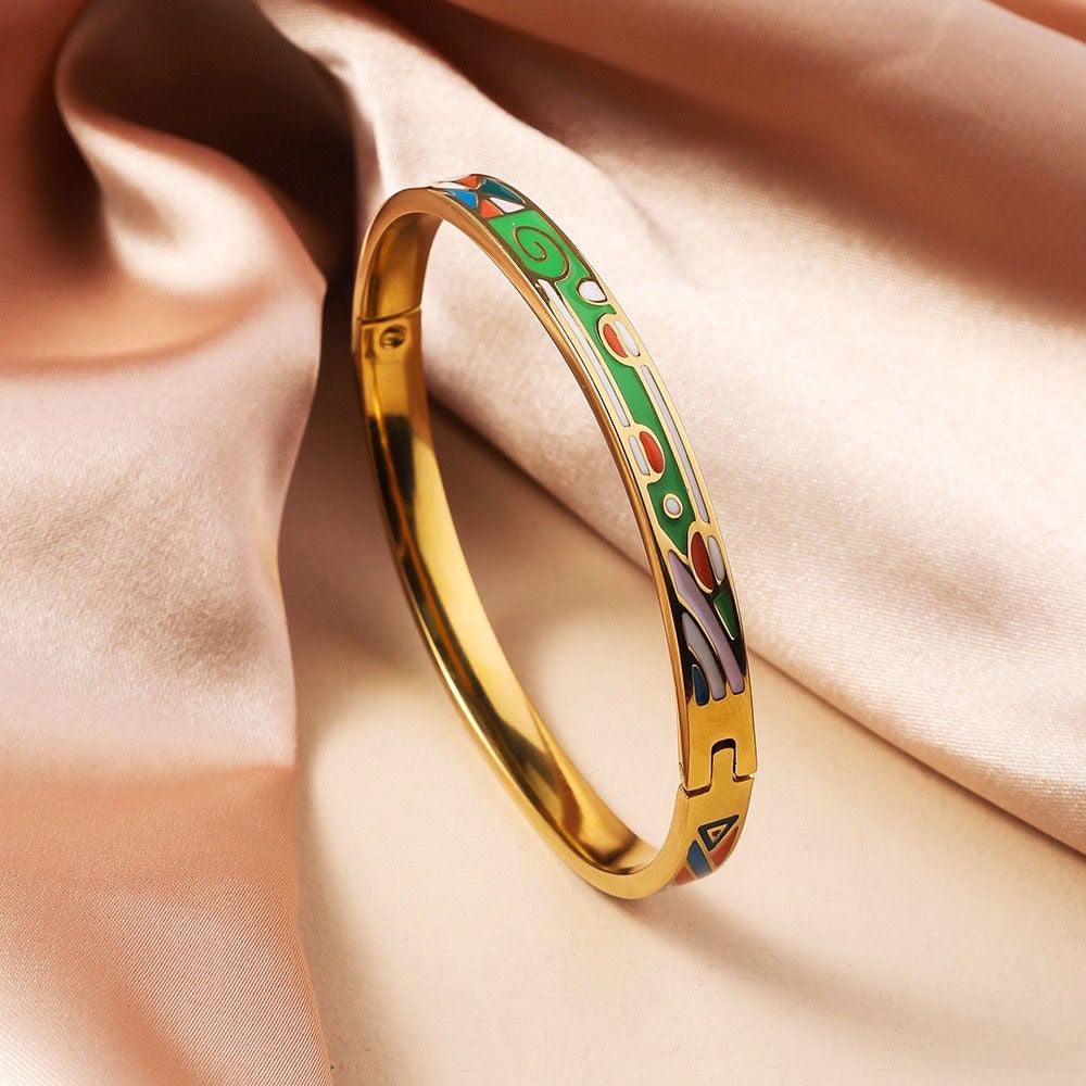 Enamel Statement Bracelet