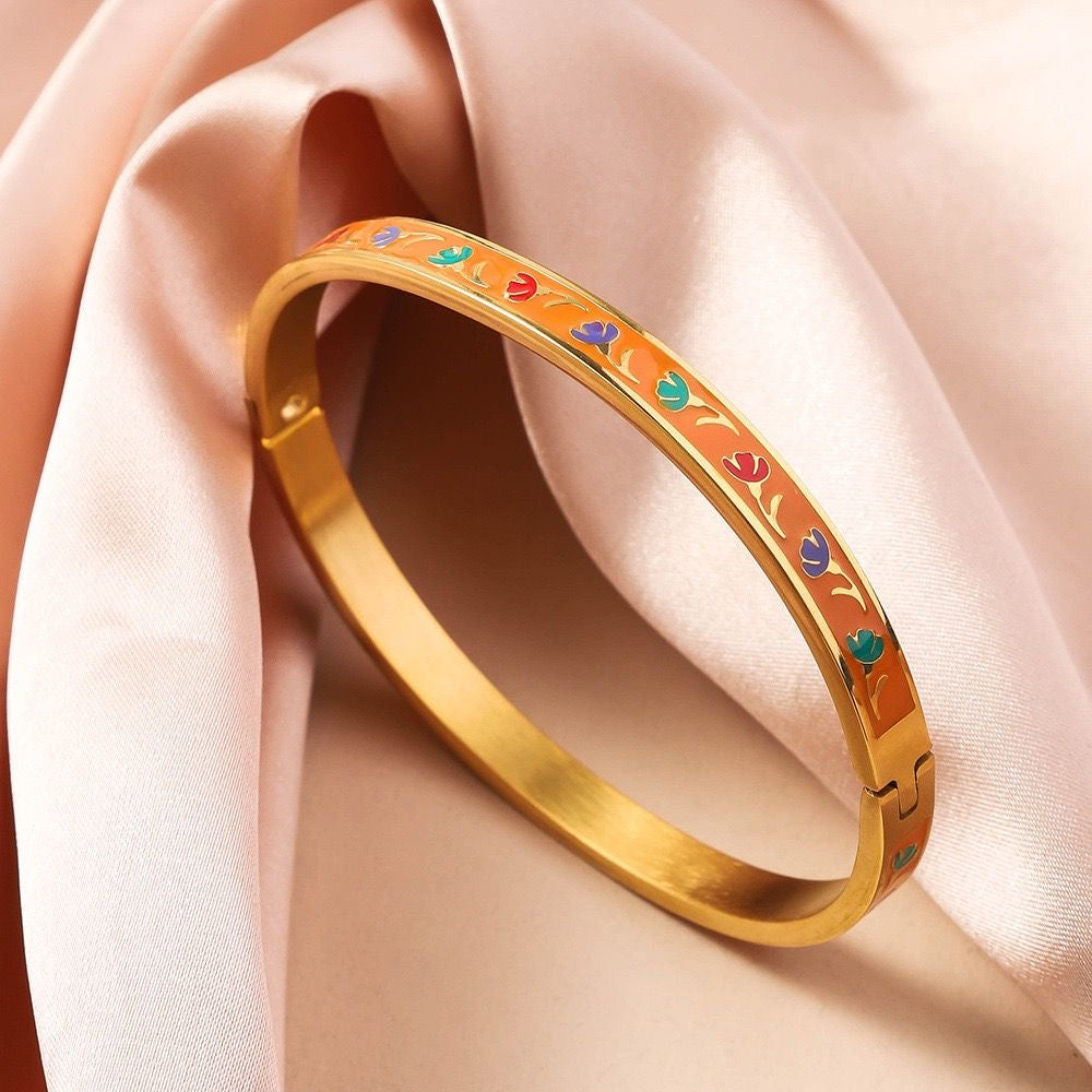 Enamel Statement Bracelet