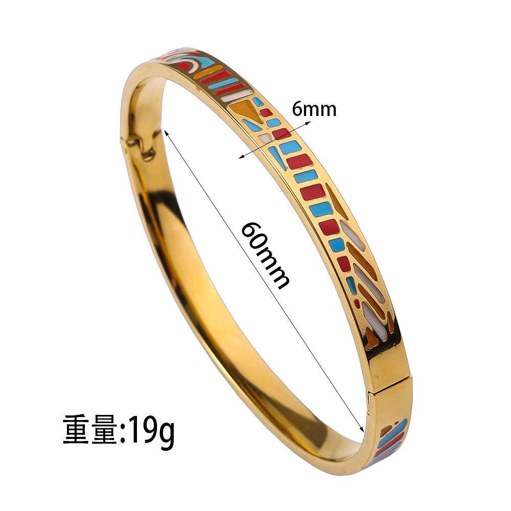Enamel Statement Bracelet